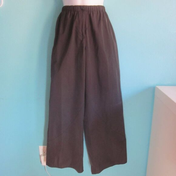 Babette SF Vintage Gray Nylon Wide Leg Crop Pants XS fits up to M 30" Waist - Picture 1 of 14
